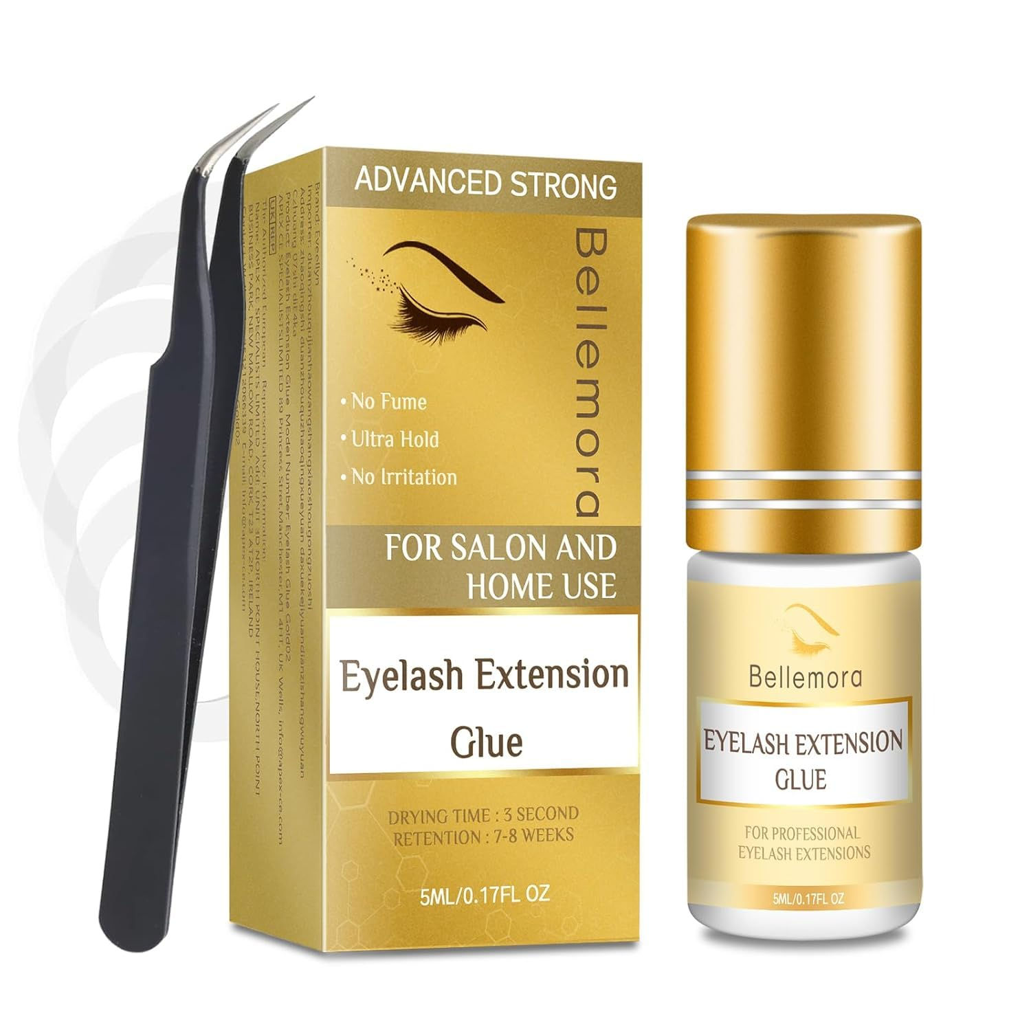 Bellemora Lash Extension Glue Strong Hold Eyelash Extension Glue 7 Weeks Long La