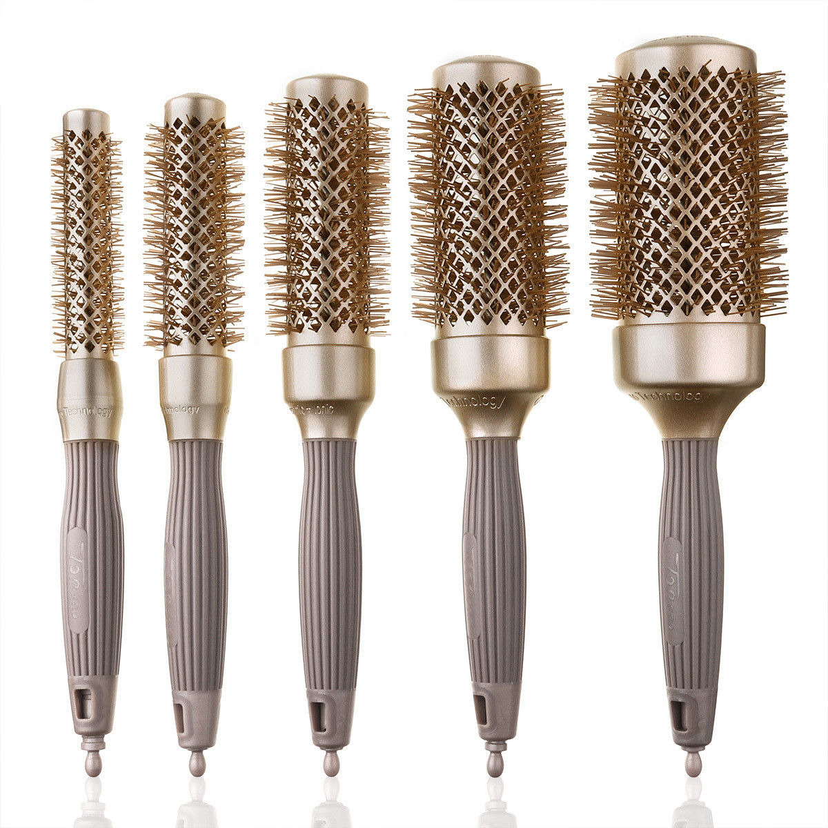 Ceramic Round Hair Roll Brush with Aluminum Tube