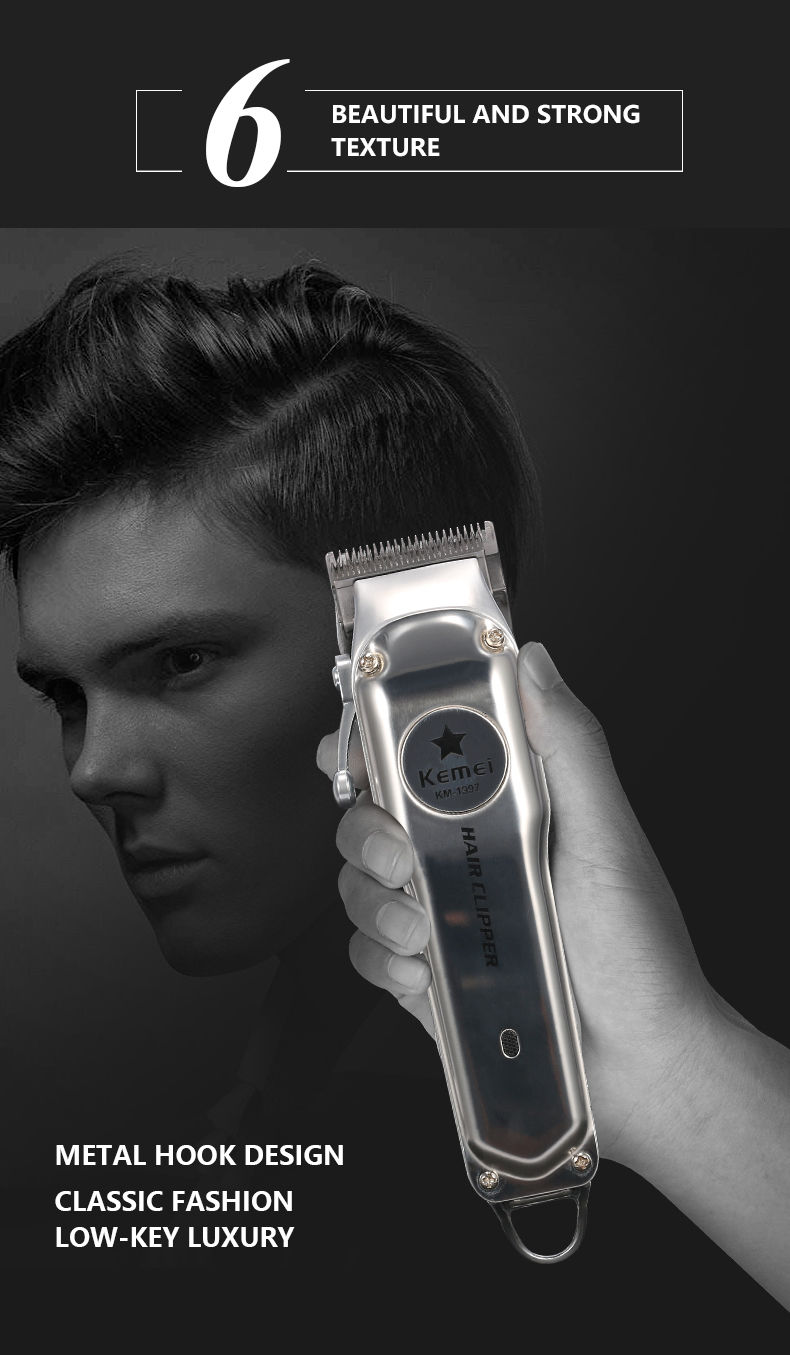 Thumbnail: Kemei Rechargeable Electric Hair Clipper for Men