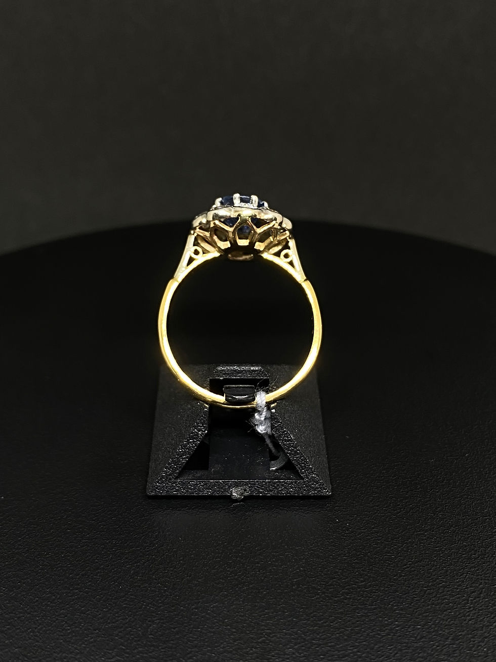 Thumbnail: Sapphire and Diamond Ring