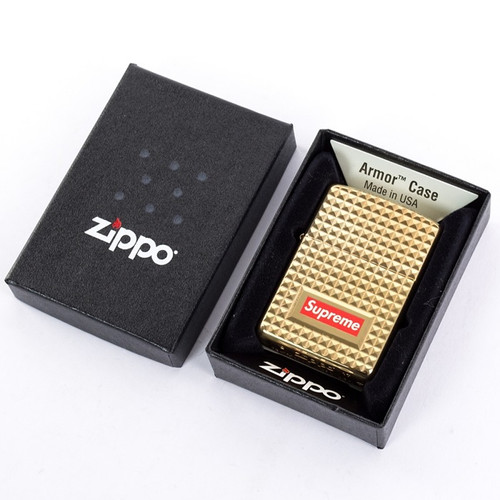 希少品 Supreme Diamond Cut Zippo 塩辛く GOLD