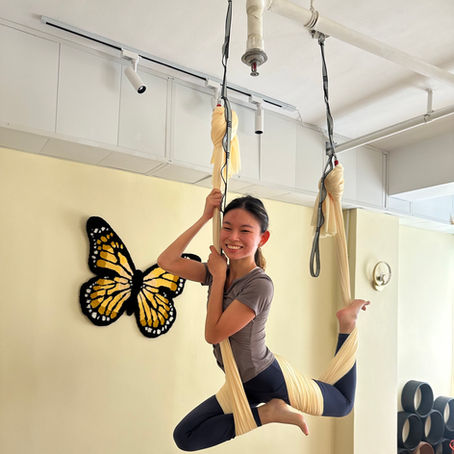 Exciting News:  Aerial Yoga is Now Available at Papillon Yoga Studio! 🎉