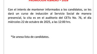 ❌[Cancelado] Servicio Social Enfermería - Promoción Febrero 2026