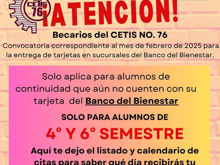 ⚠️Atención Becarios