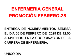 Nombramientos de Enfermería
