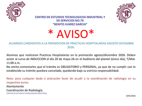 Alumnos Candidatos a Promoción de Prácticas