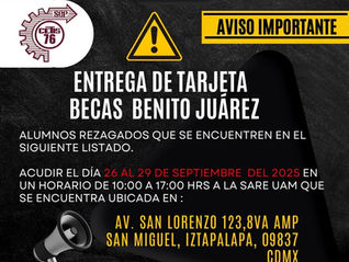 Entrega de Tarjeta Becas Benito Juárez