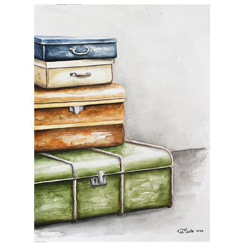 הדפס ארבע מזוודות