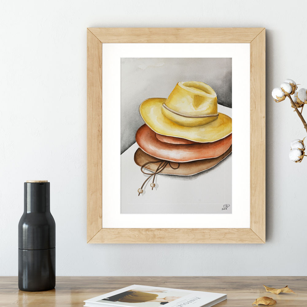 הדפס שלושה כובעים