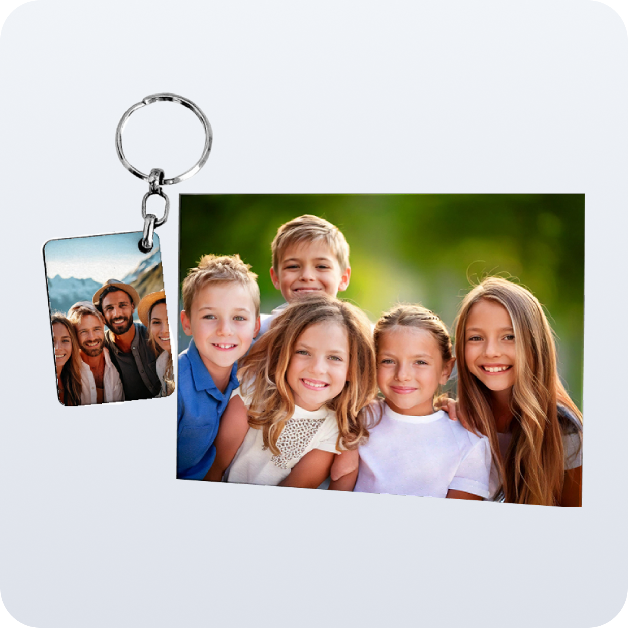 מגנט בגודל A5 + מחזיק מפתחות מעץ