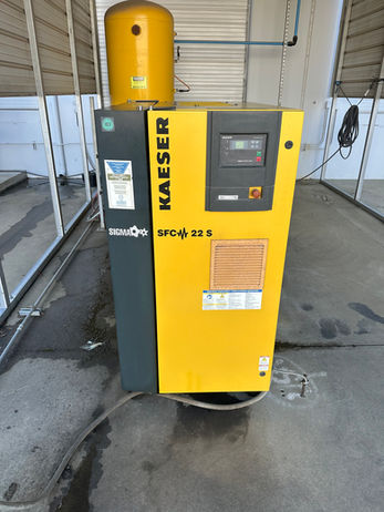 Kaeser SFC 22 S oil injected rotary screw air compressor.