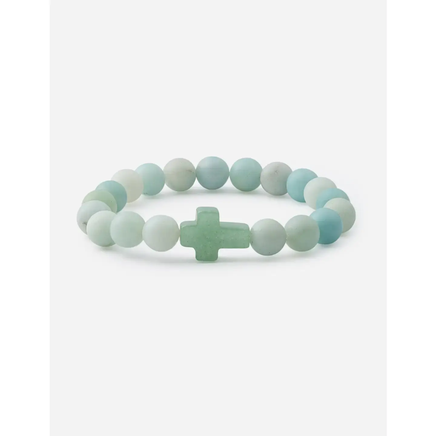 Amazonite Cross Bracelet