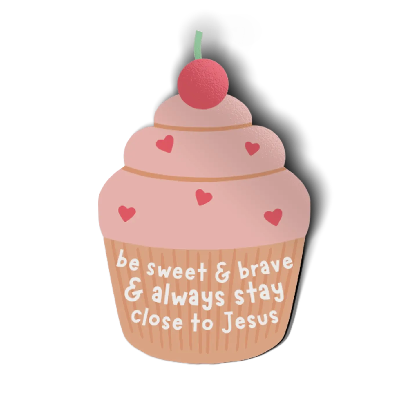 Be Sweet & Brave Cupcake Vinyl Sticker