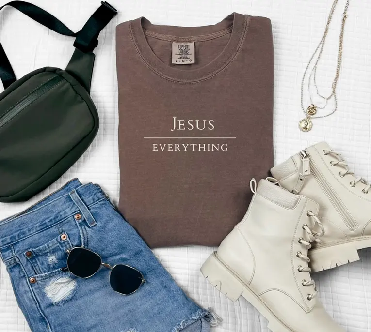 Thumbnail: Jesus Over Everything Short Sleeve T-Shirt