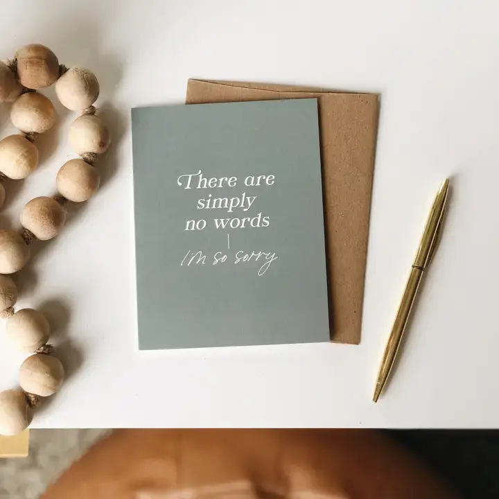 Simply No Words Sympathy Greeting Card
