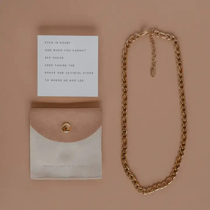 Brave + Faithful Steps Necklace