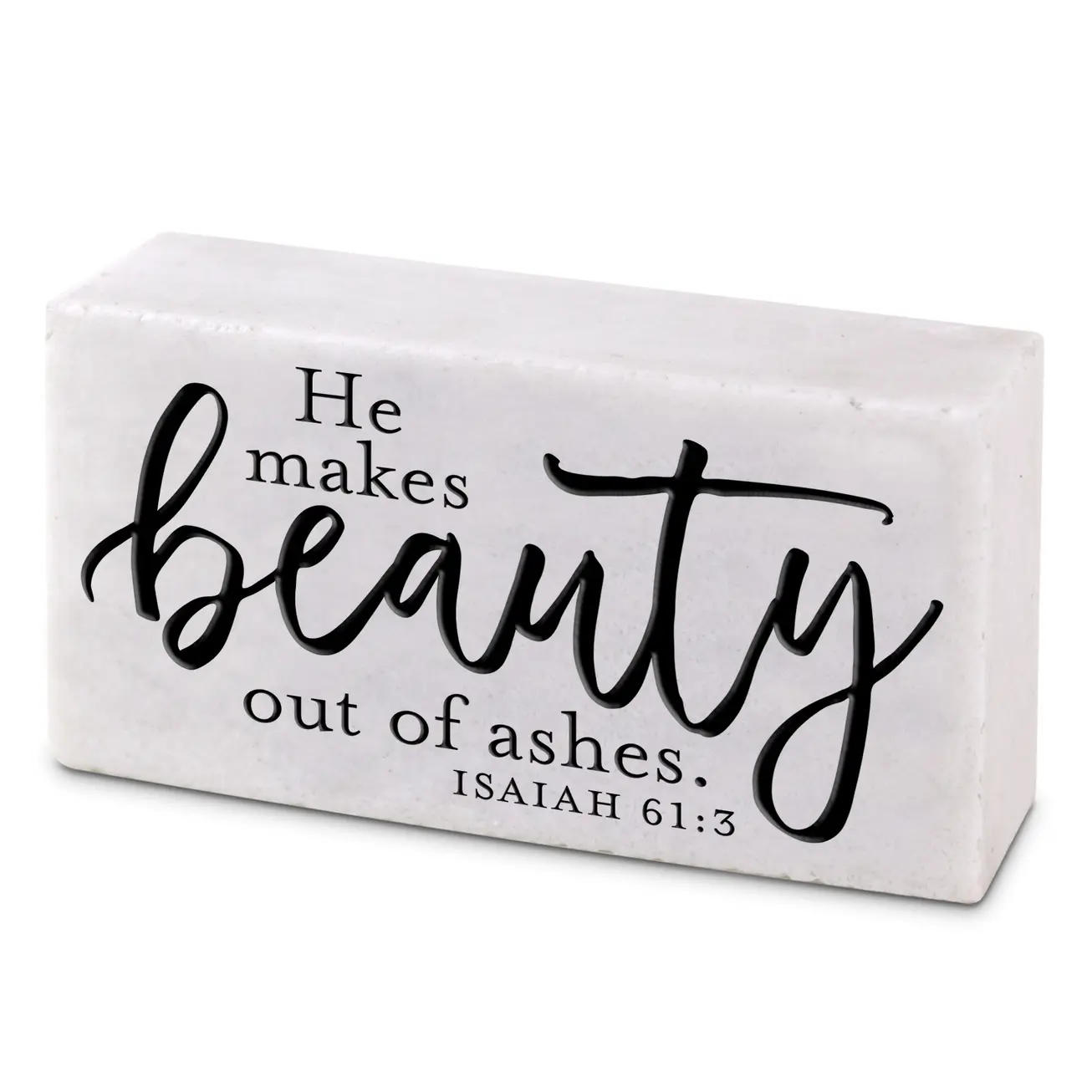 Beauty Out of Ashes Scripture Stone
