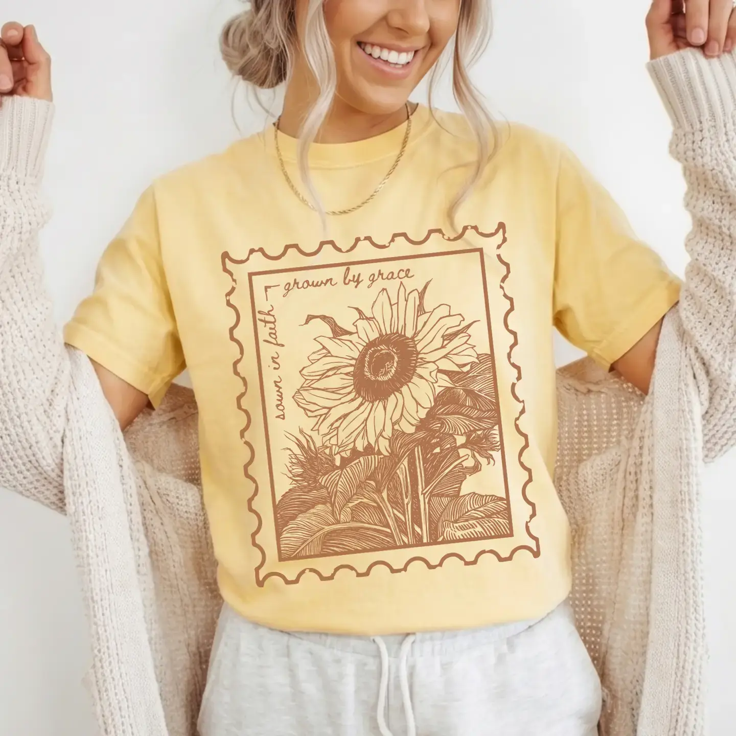 Sown in Faith Grown By Grace Tee