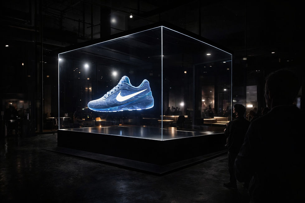 blackmatte labs holographic sneaker display