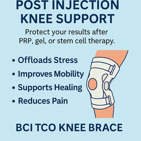 Post Injection Knee Support: How to Protect Your Results After PRP, Gel, or Stem Cell Therapy