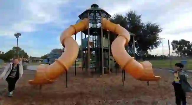 The playground at Woodland Park in Moreno Valley, California