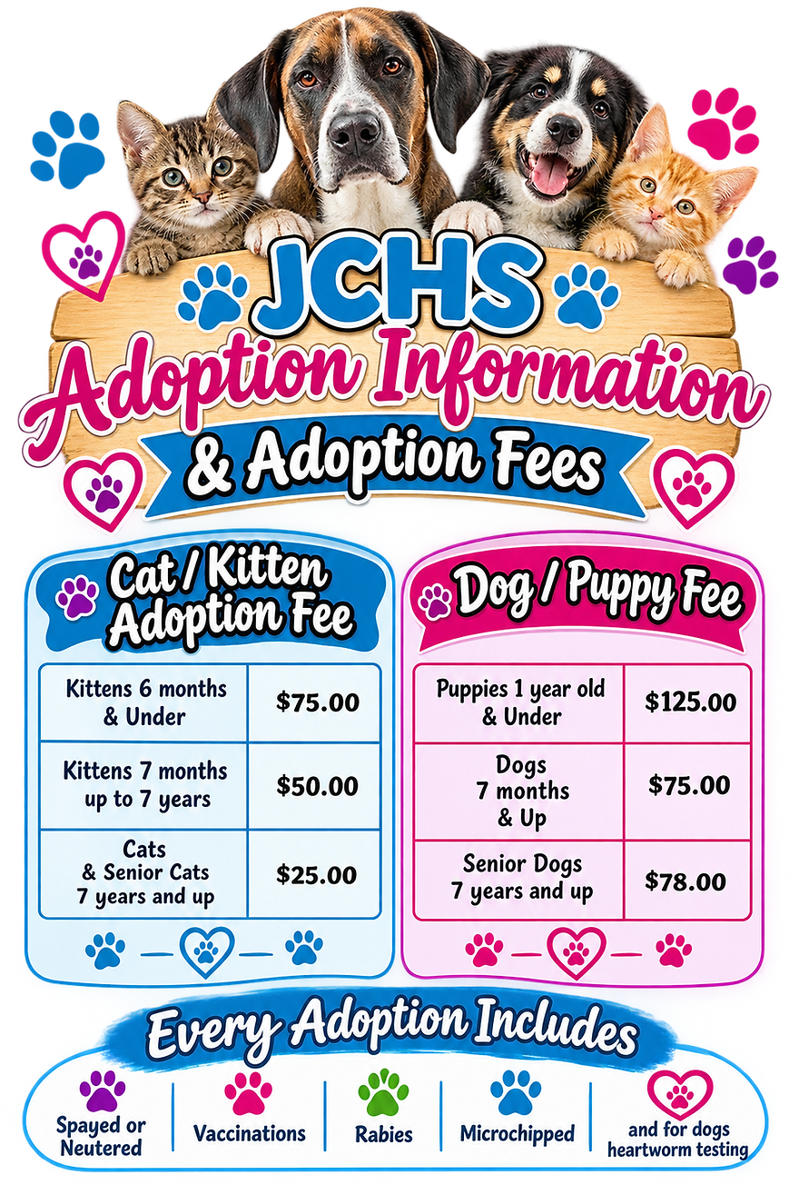 Adoption Fees and what they cover