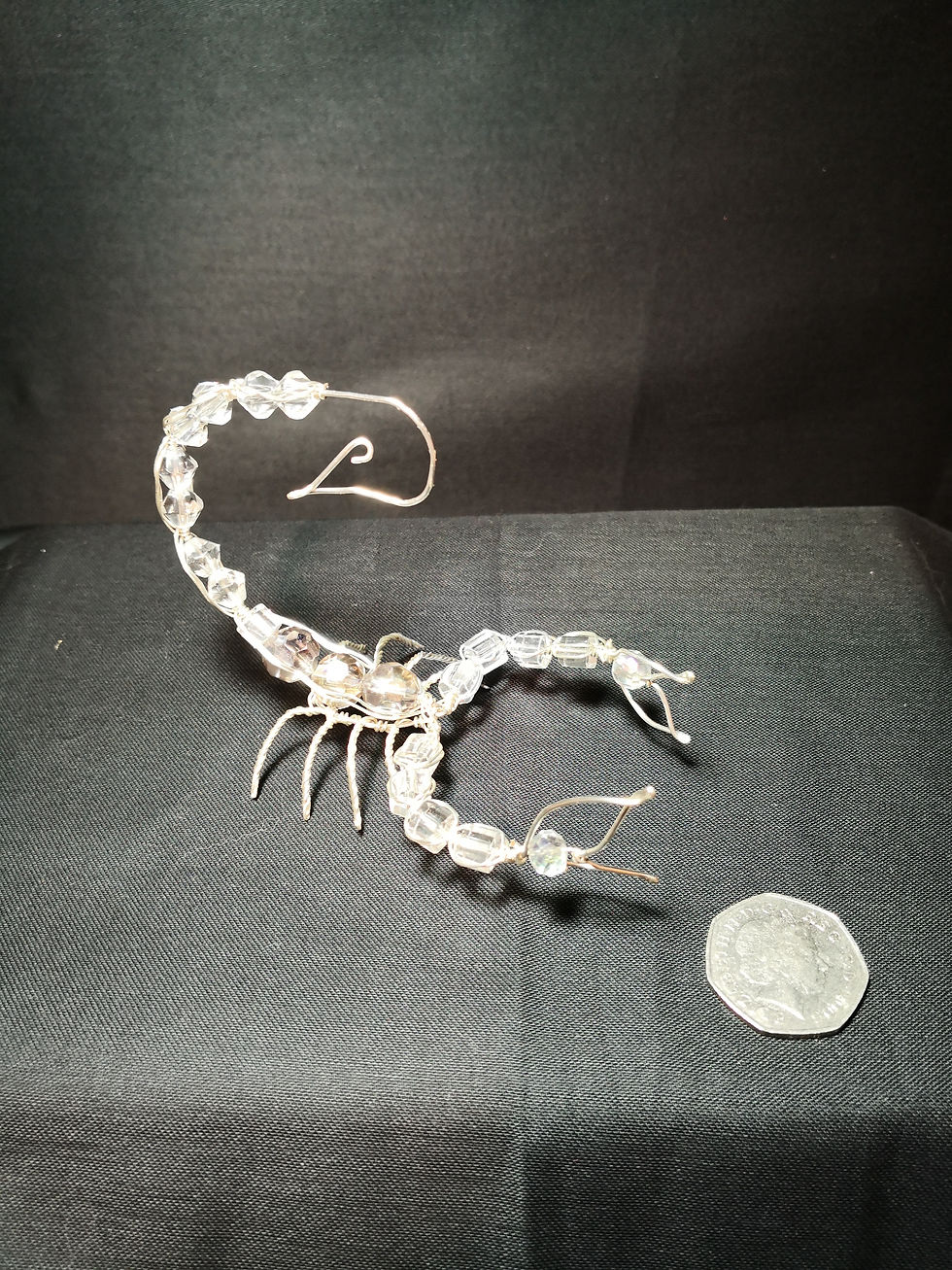 Thumbnail: Silver Plated and Bead Scorpions - Avebury Faeries