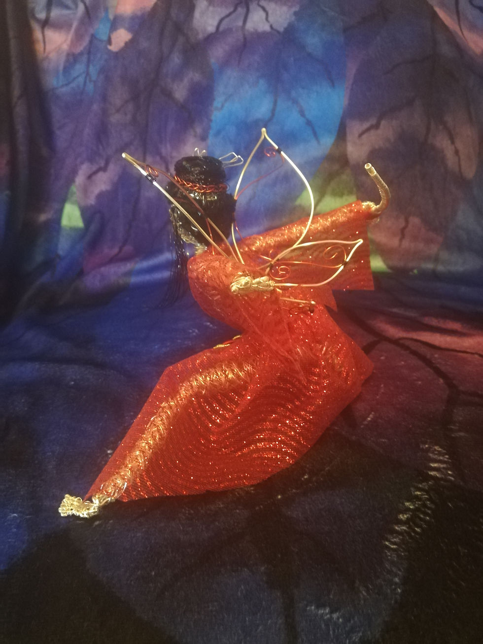 Thumbnail: SOLD _ Kayda - Sil Plated Japanese wire ornament - Avebury Faeries