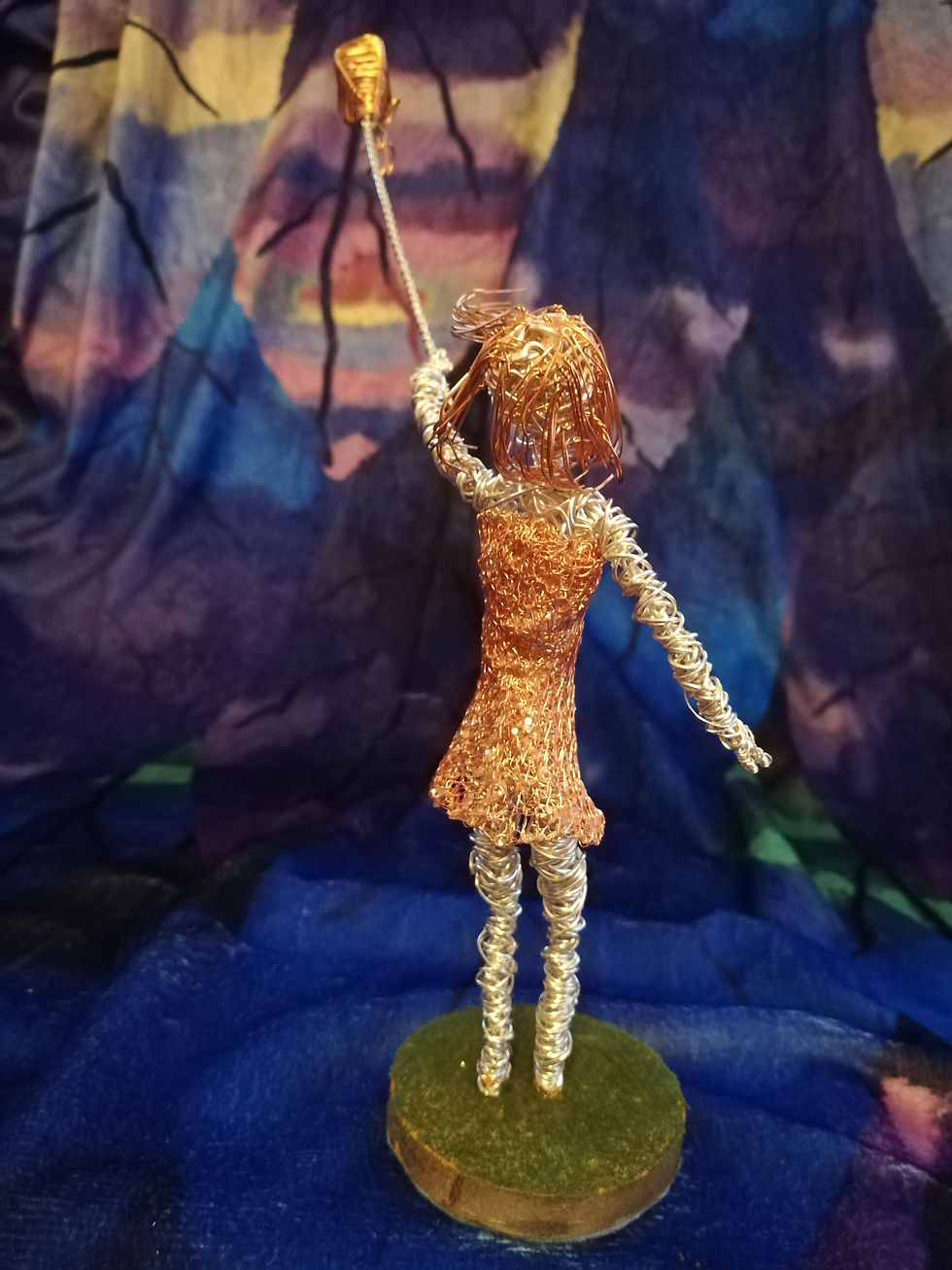 Thumbnail: Dotty - Sil Plated wire ornament - Avebury Faerie