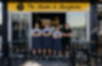 Owner and crew standing proudly in front of Master & Margherita pizza shop in Grey Lynn.