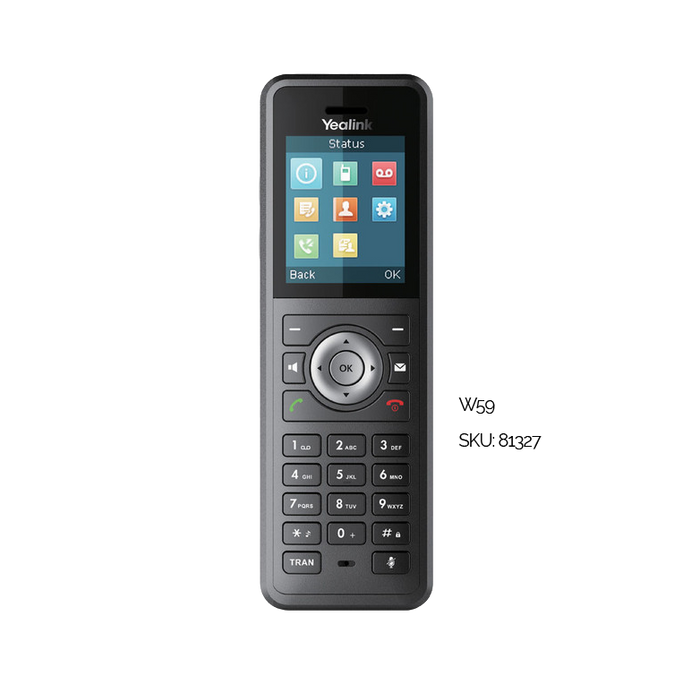 TeleTraveler cordless handset display and keypad
