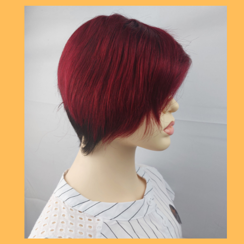 Thumbnail: T1B/530 Women Short Wig Pixie Human Hair Wig Short