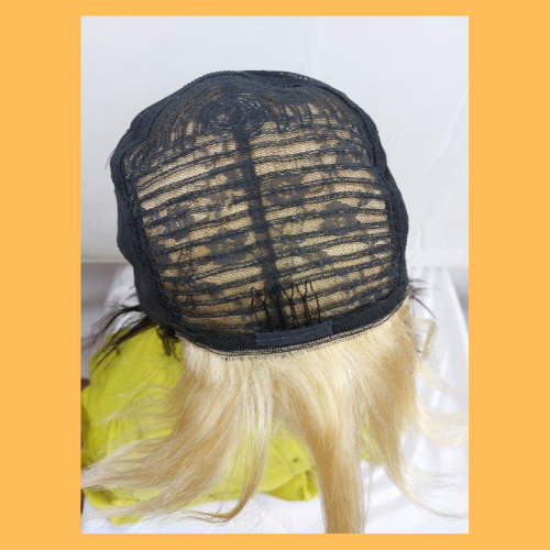 Thumbnail: 1b/613 Blonde Colour Short Pixie Cut - Human Hair Wig