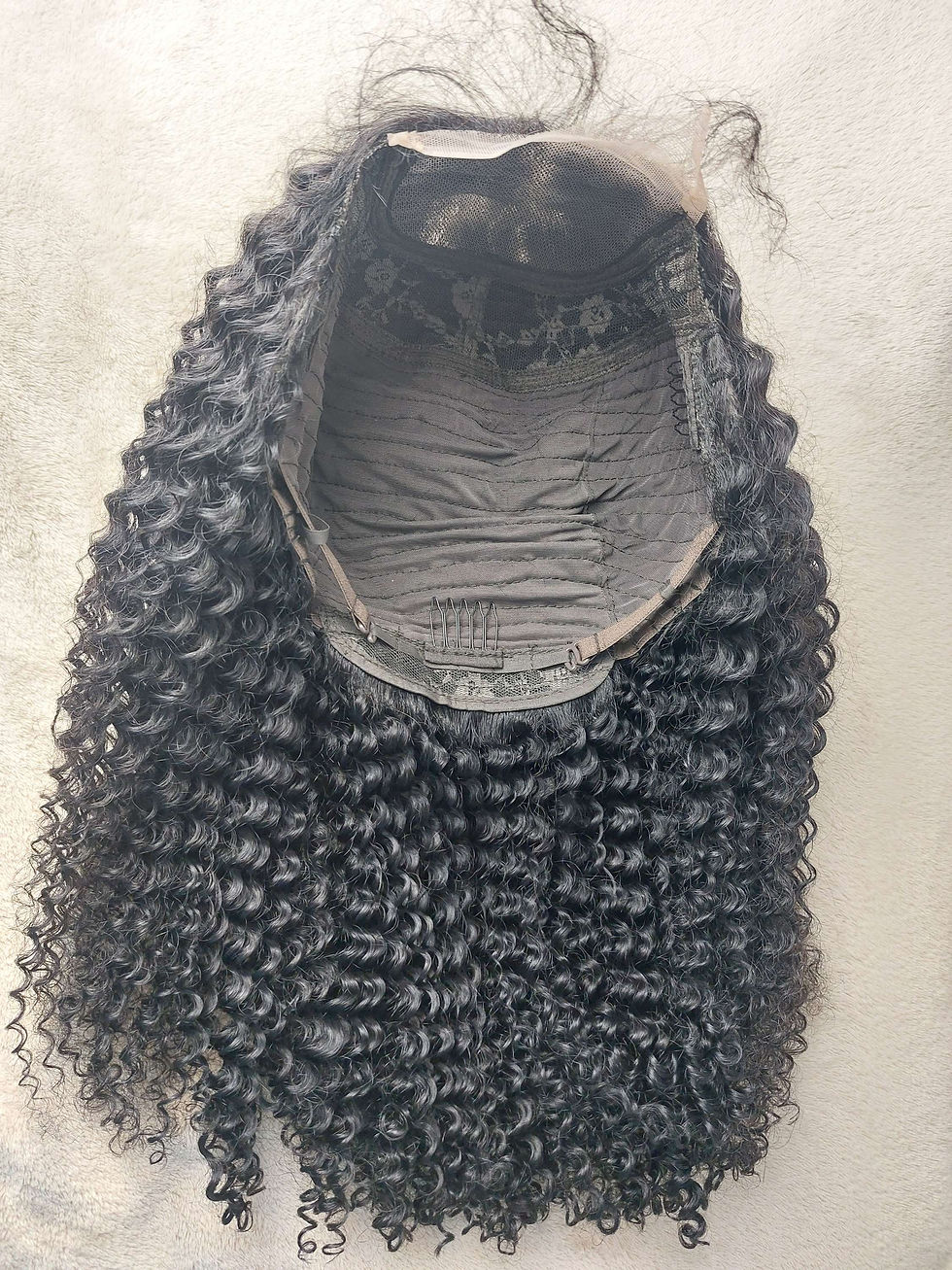 Thumbnail: 4*4 Kinky Waves Human Hair Wigs Baby Hair