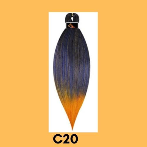 Thumbnail: 26 Inch - Three Tone - Ombre Yaki Straight Hair Extension Pre Stretched Braiding