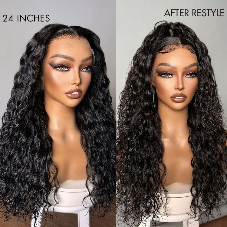 Thumbnail: 4*4 Water Waves Human Hair Wigs Baby Hair