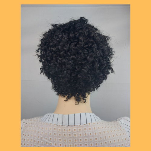 Thumbnail: African Small Curly Pixie Human Hair Wig