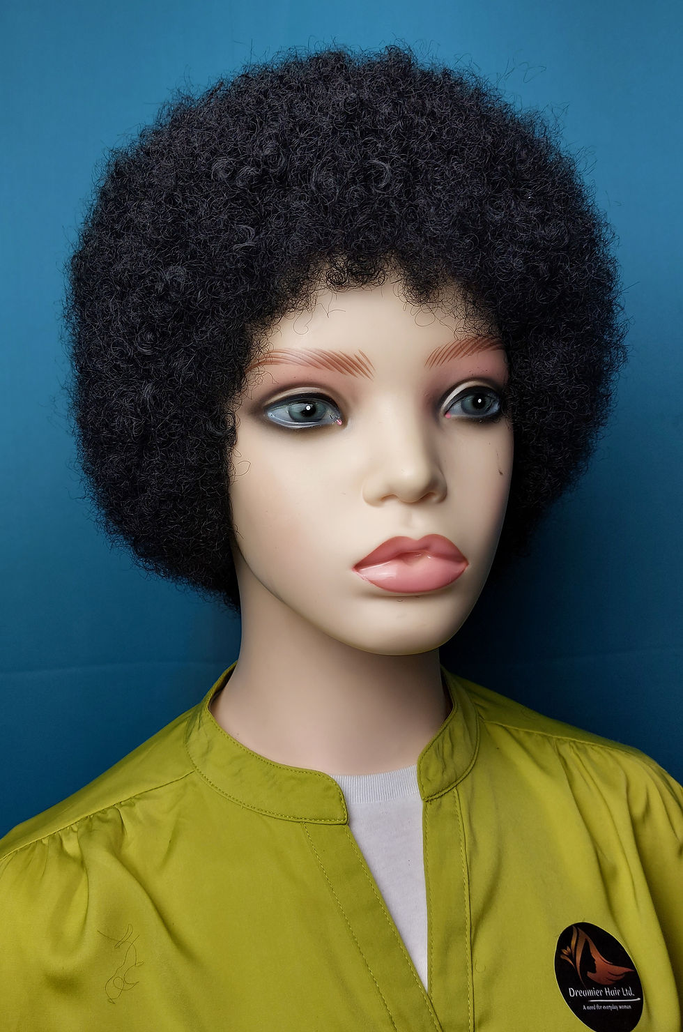Thumbnail: Short Black Afro Puff Synthetic Hair Wigs