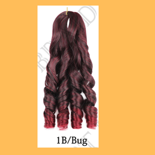 Thumbnail: One Tone/Mix Tone - Loose Wave Pre Stretched French Curly Braids Extensions