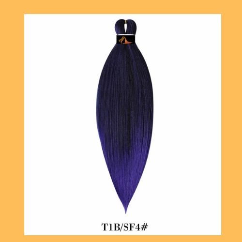 Thumbnail: 20 Inch - Two tone - Ombre Yaki Straight Hair Extension Pre Stretched Braiding