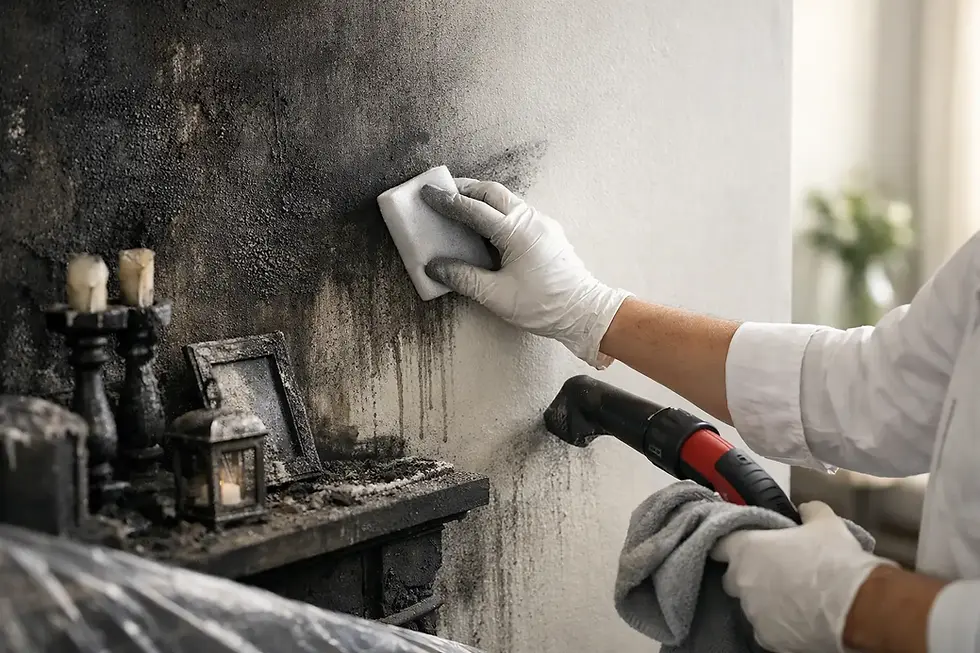 How to Clean Fire Soot Without Spreading It
