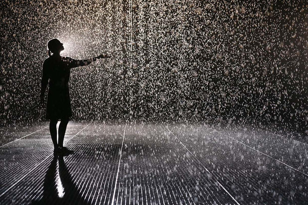 "Playing" in the rain