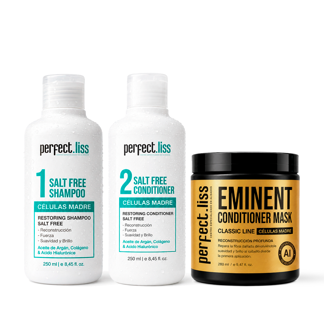 SÚPER PROMO Shampoo y Acondicionador Sin Sal + Eminent Mask