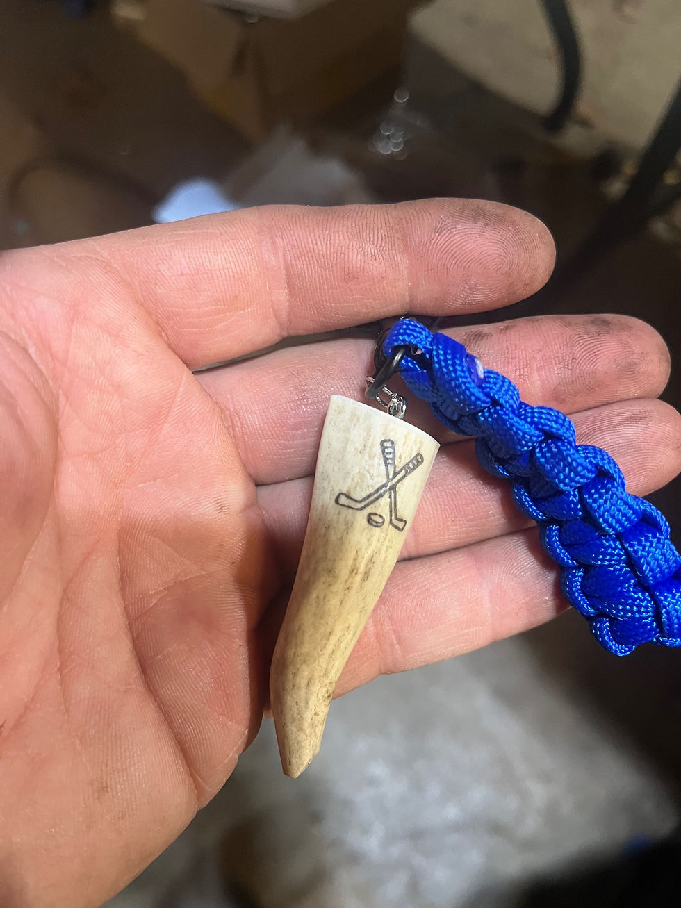 Hockey stick key chain