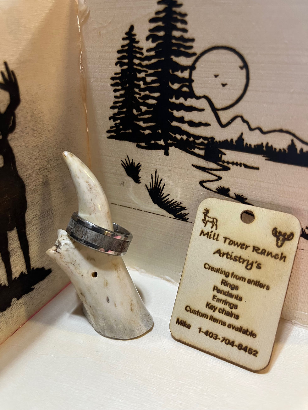 Metal with Deer inlay