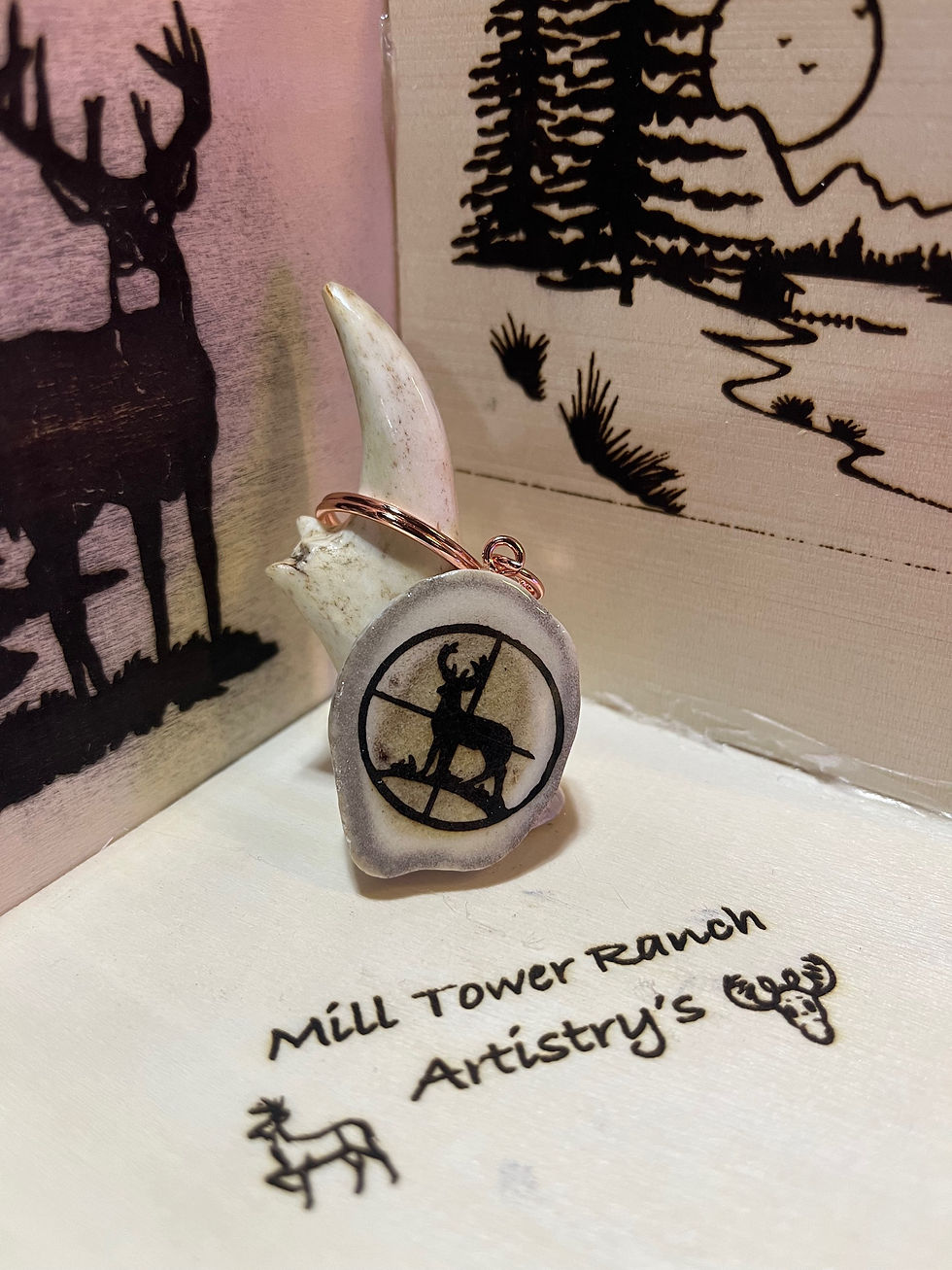 Deer scope key chain