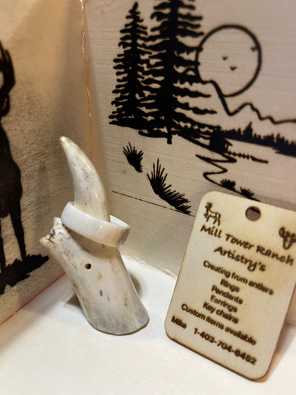 Deer white ring