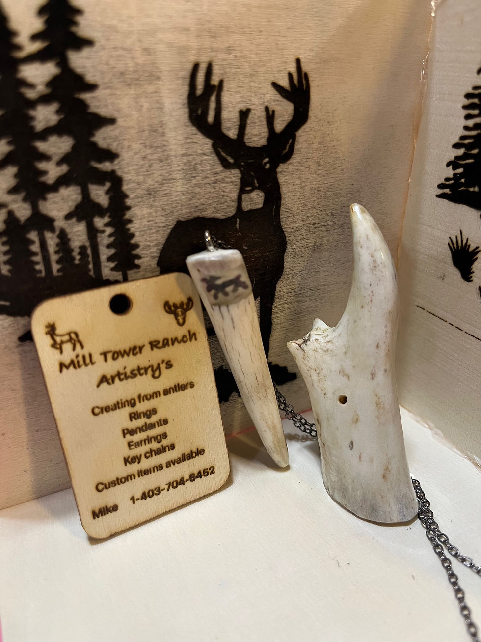 Deer tip hand painted