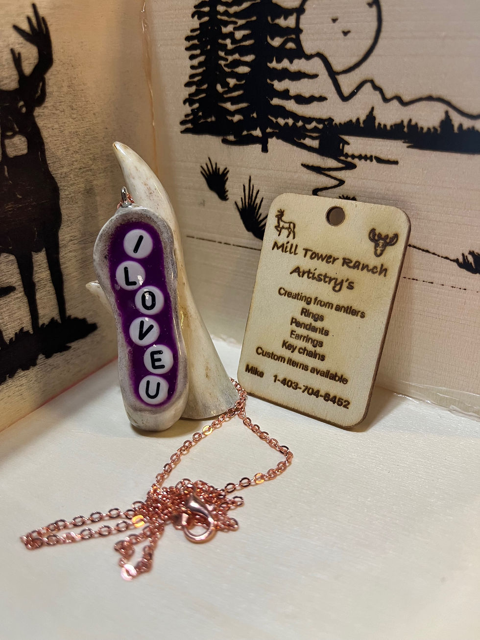 Glow love u pendant