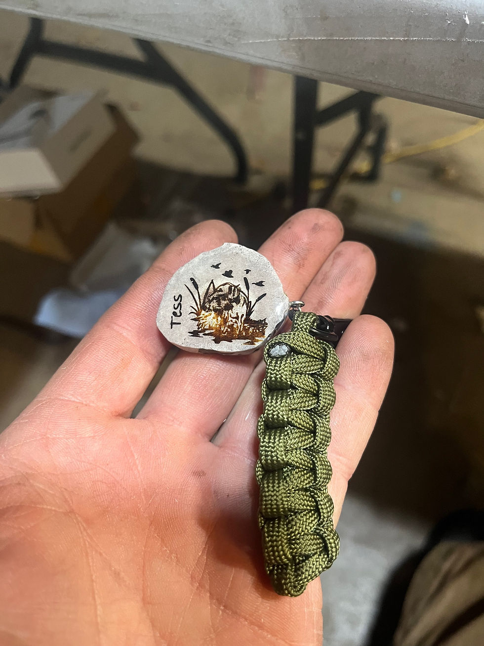 Lab/duck key chain